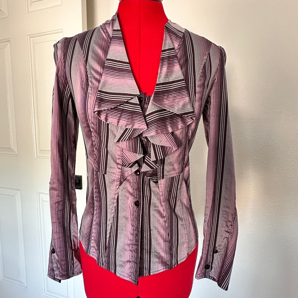 NEXT Striped Pink and Black Blouse